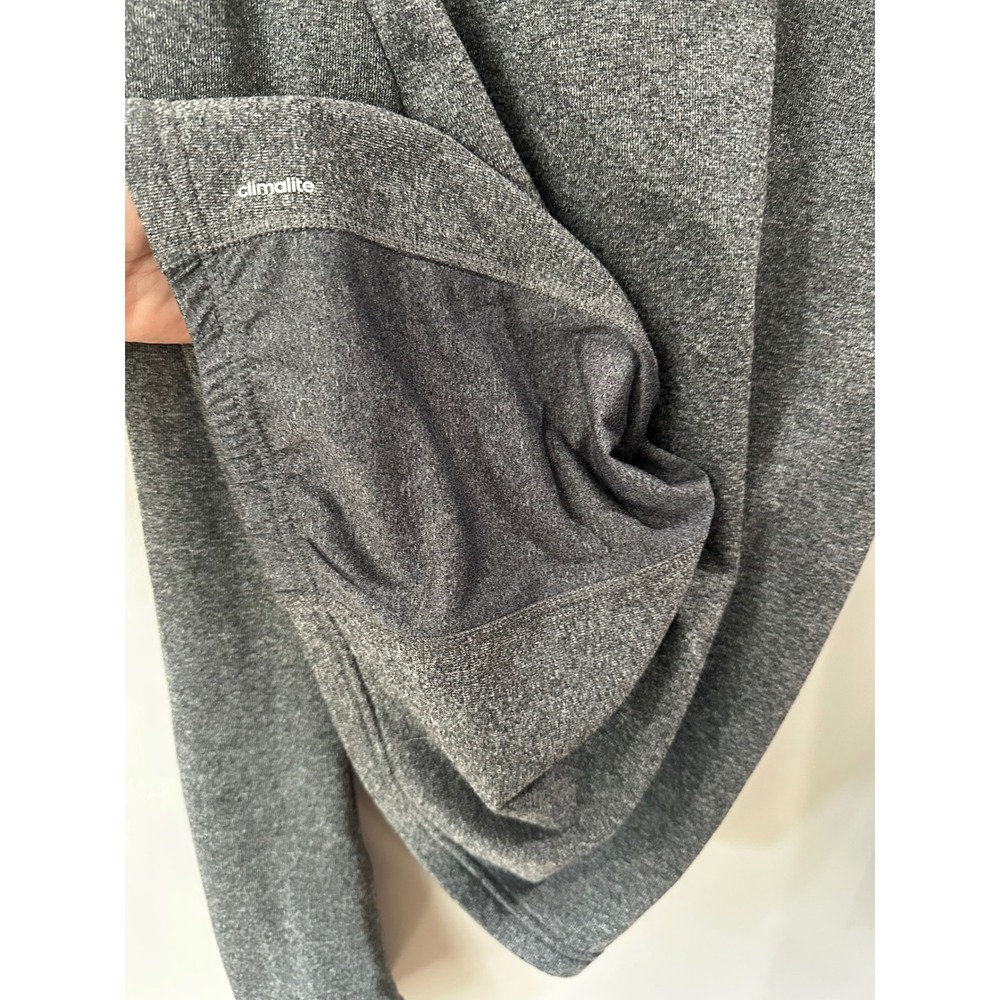 Adidas Energy Running Climalite Hoodie Mens Medium Gray Pullover BK3147 - Picture 4 of 9